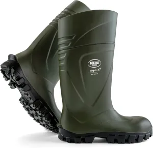 Bekina StepliteX Solidgrip O4 Waterproof Wellington Boots for Men and Women - Lightweight Non Slip Insulated Work Boots with SRC Certified Traction Outsoles, Green - 11 Men/13 Women