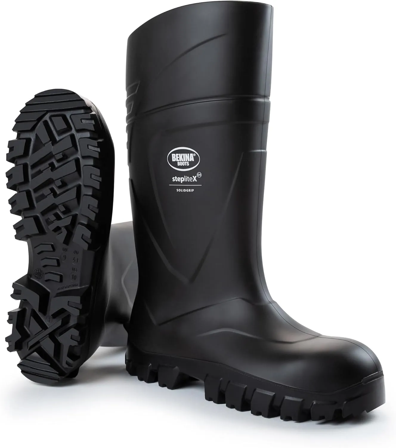 Bekina StepliteX Solidgrip O4 Waterproof Wellington Boots for Men and Women - Lightweight Non Slip Insulated Work Boots with SRC Certified Traction Outsoles