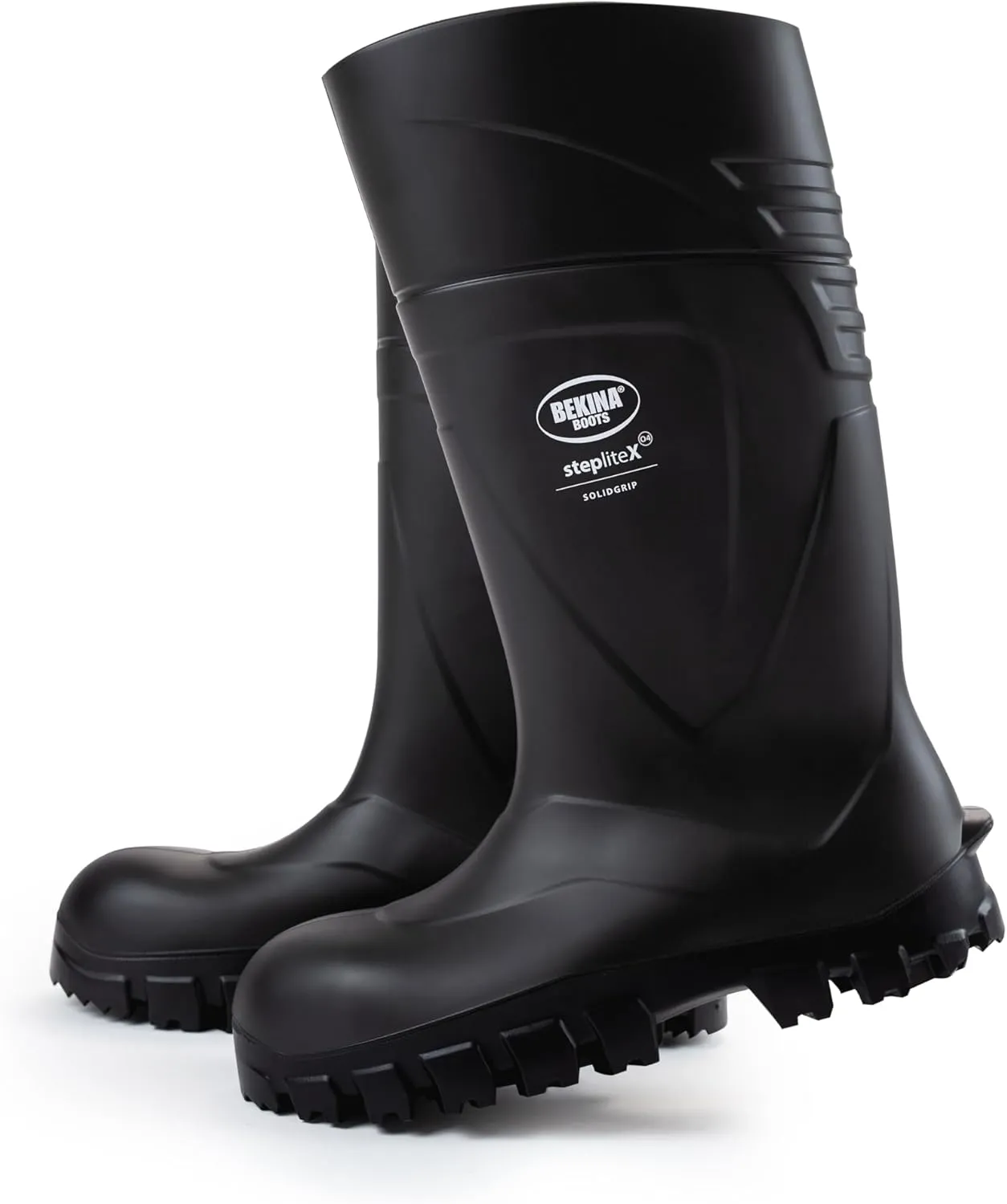 Bekina StepliteX Solidgrip O4 Waterproof Wellington Boots for Men and Women - Lightweight Non Slip Insulated Work Boots with SRC Certified Traction Outsoles