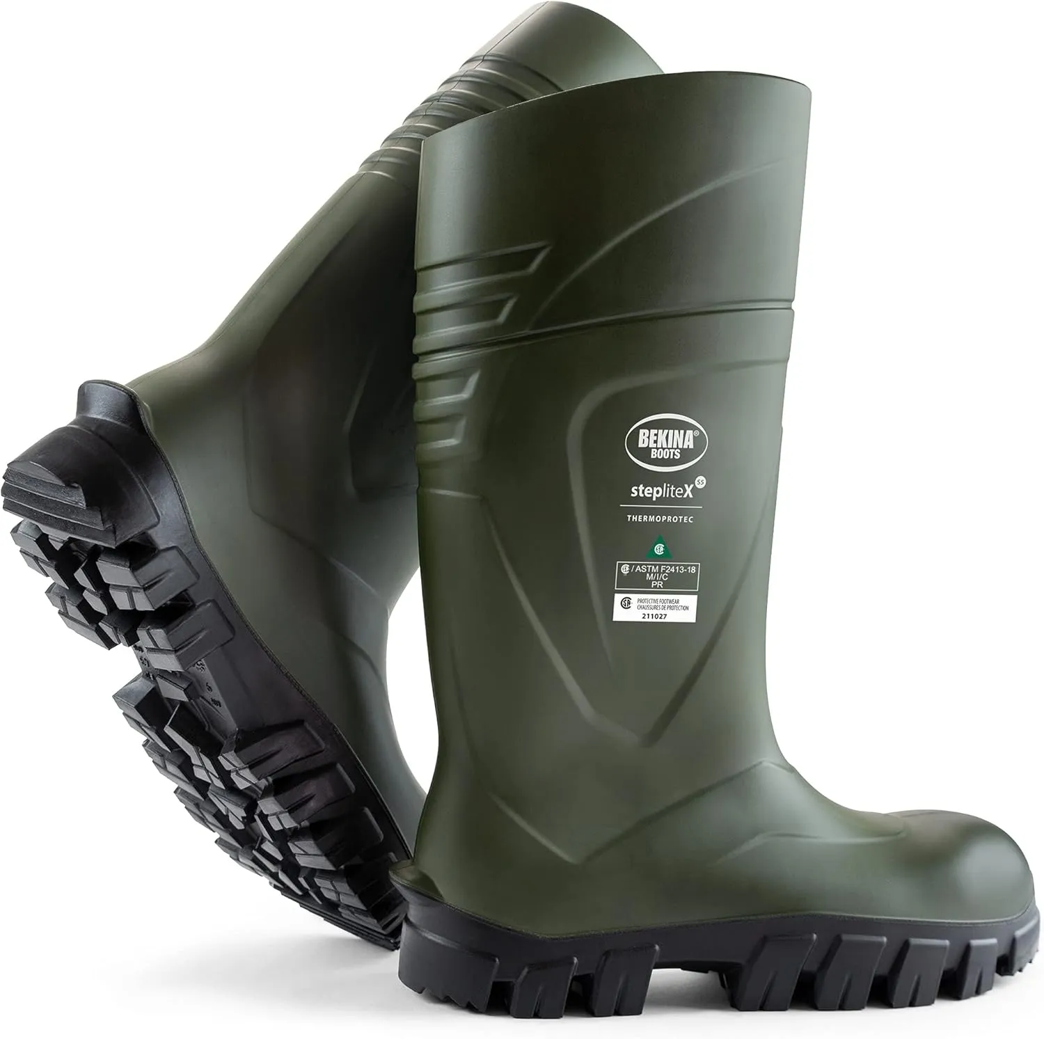 Bekina StepliteX ThermoProtec S5 Insulated Wellington Boots for Men and Women - Lightweight Waterproof Non Slip Composite Toe Work Boots for Men and Women; ASTM Rated