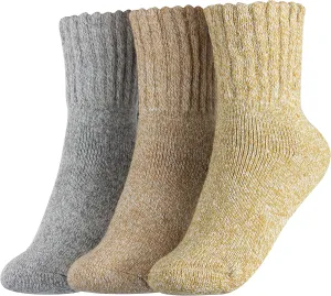 BenSorts Women's Winter Boots Socks Thick Warm Cozy Crew Socks Solid Color Gifts