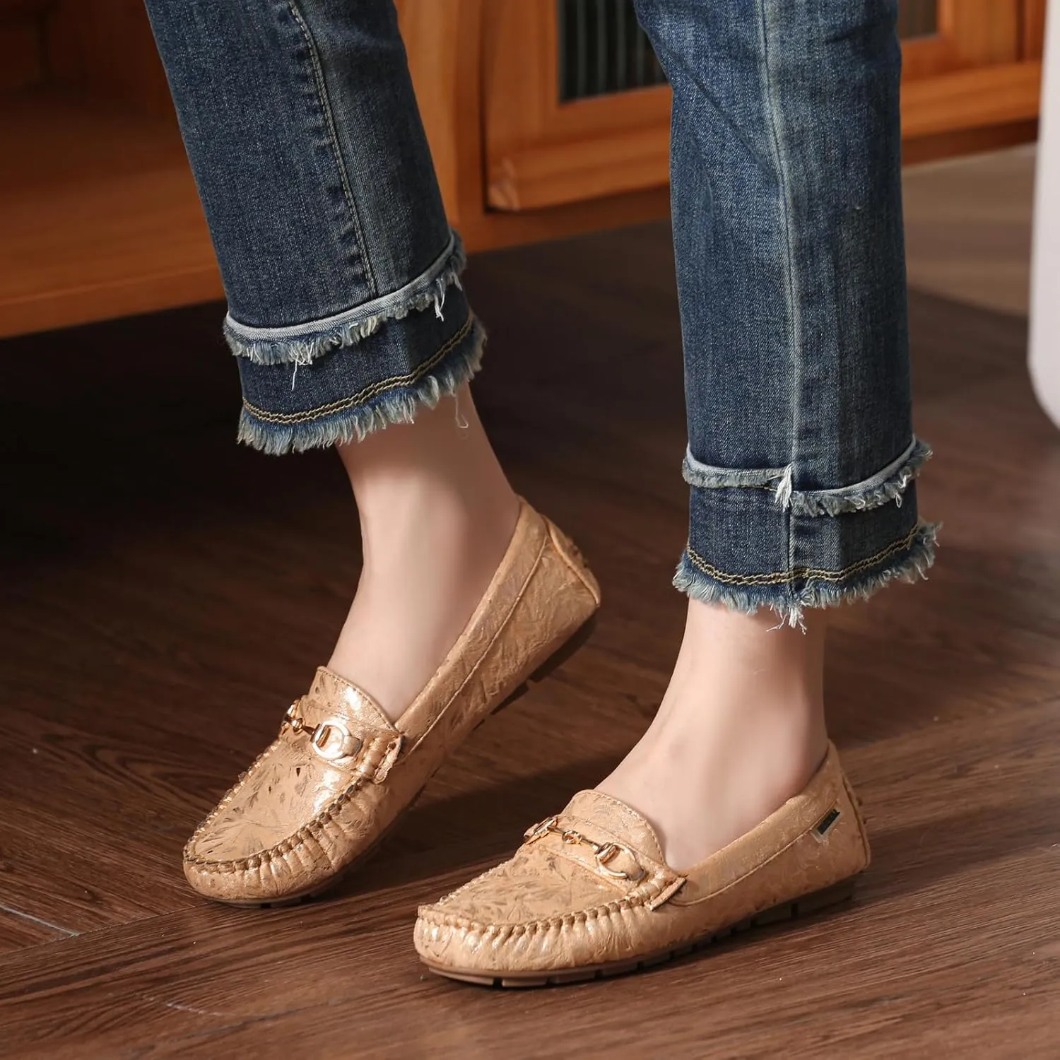 Bernal Women Penny Loafers Casual Comfortable Slip On Flat Shoes Driving Loafers Work Walking Shoes
