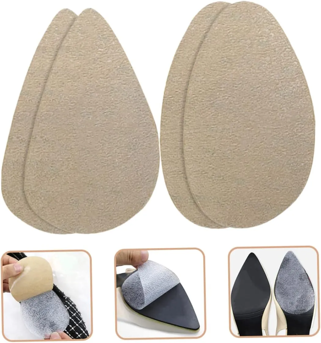 BESPORTBLE 4sets Non-Slip Shoe Stickers Self-Adhesive Heel Inserts for High Heels Anti-Slip Sole Protectors for Shoes 2pairs*4