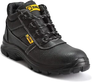 Black Hammer Mens Leather Safety Waterproof Boots S3 SRC Steel Toe Cap Work Shoes Ankle Leather 1007