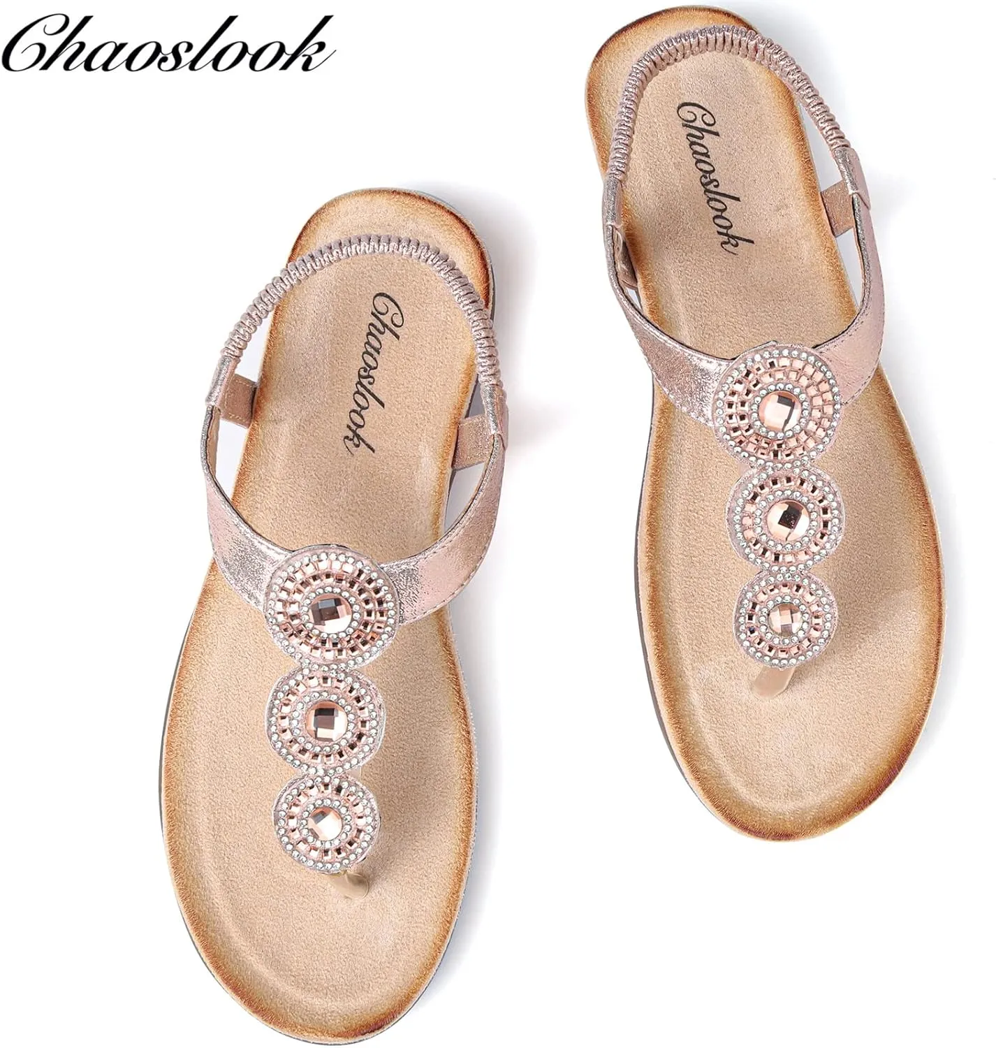 Bohemian Dress Sandals Womens Casual Flats Sandals Comfortable Ankle Strap Summer Boho Thong Sandals