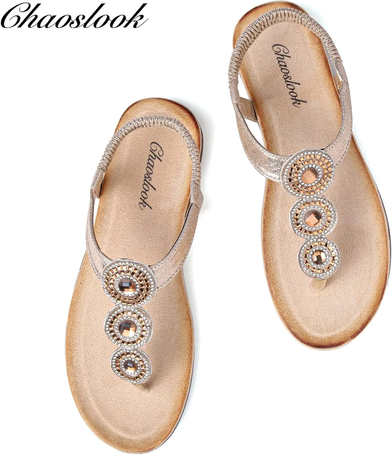 Bohemian Dress Sandals Womens Casual Flats Sandals Comfortable Ankle Strap Summer Boho Thong Sandals