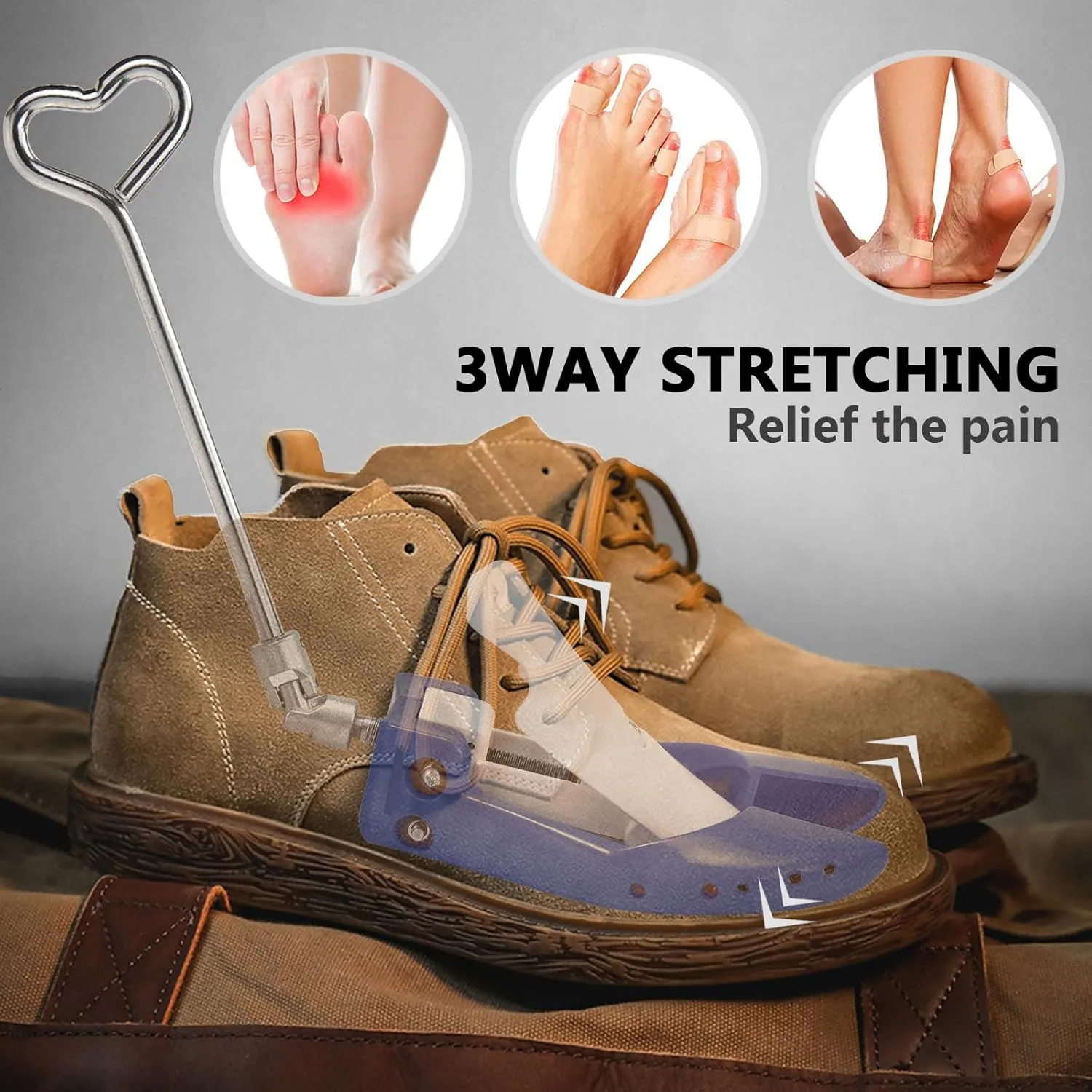 Boot Stretcher For Cowboy For Men Women,Shoe Stretcher Adjustable Shoe High Instep&Width Shoe Tree For Thick Wide Feet