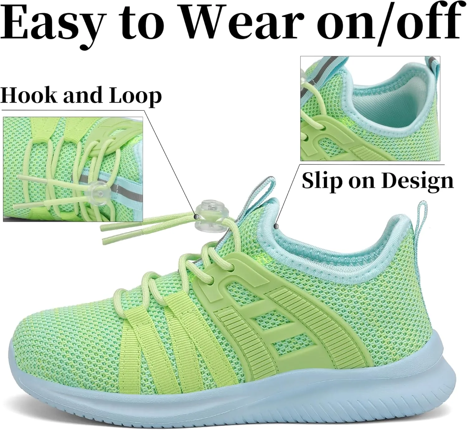 Boys Girls Sneakers Lightweight Kids Tennis Shoes Breathable Running Shoes Comfortable Toddler/Little Kid/Big Kid