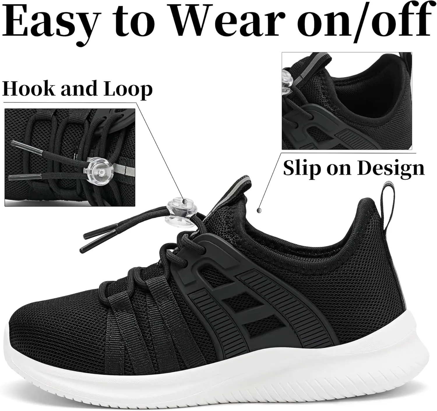 Boys Girls Sneakers Lightweight Kids Tennis Shoes Breathable Running Shoes Comfortable Toddler/Little Kid/Big Kid