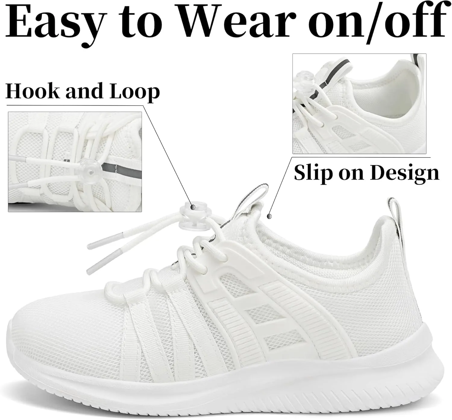 Boys Girls Sneakers Lightweight Kids Tennis Shoes Breathable Running Shoes Comfortable Toddler/Little Kid/Big Kid
