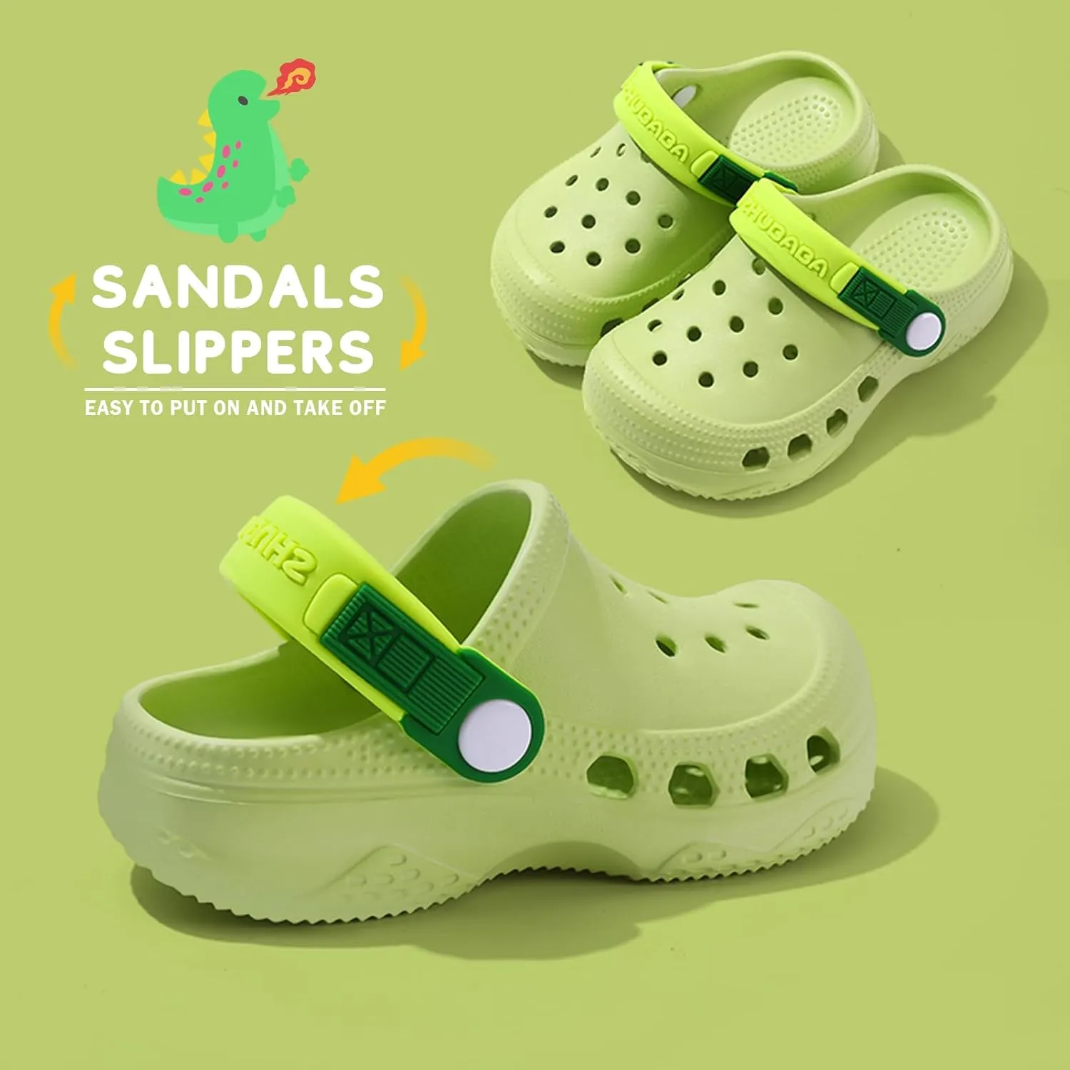 Boys Girls Toddler Clogs Little Kids Slip on Slides Sandals Children Summer Beach Pool Outdoor Water Shoes Shower Slippers