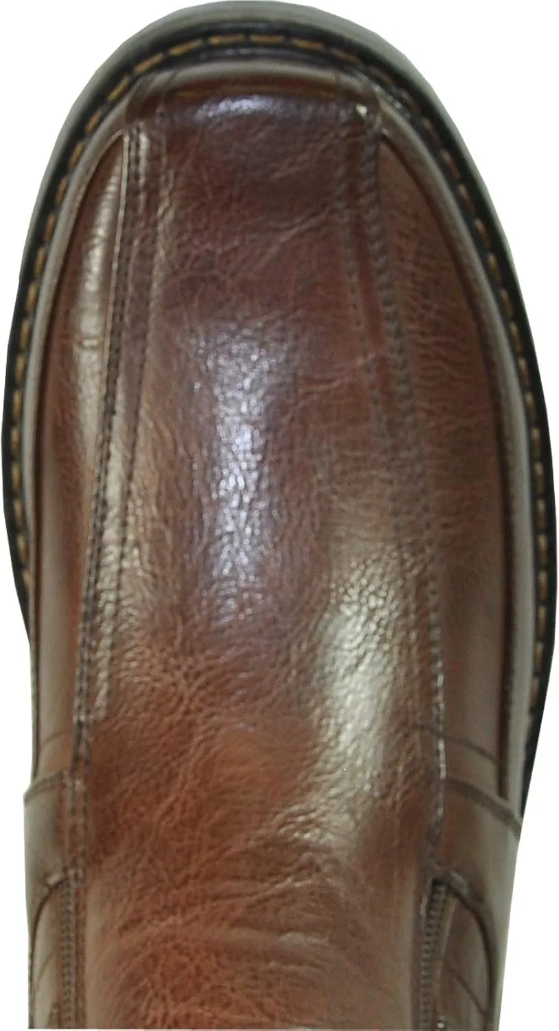 bravo! Men Waterproof Winter Boot DEAN with Fur Lining and Double Zipper Black and Brown Size 7 to 13