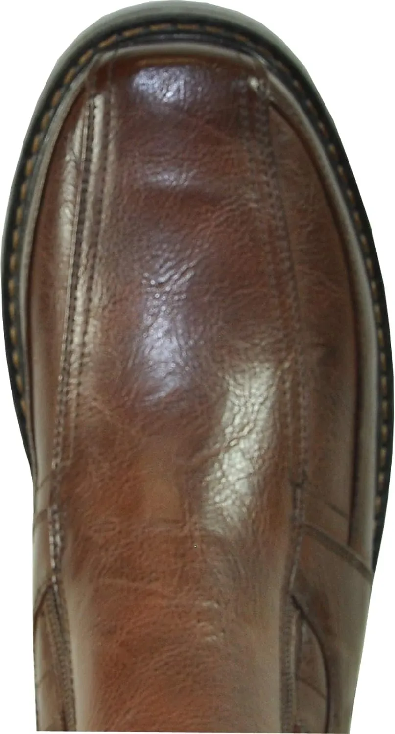 bravo! Men Waterproof Winter Boot DEAN with Fur Lining and Double Zipper Black and Brown Size 7 to 13