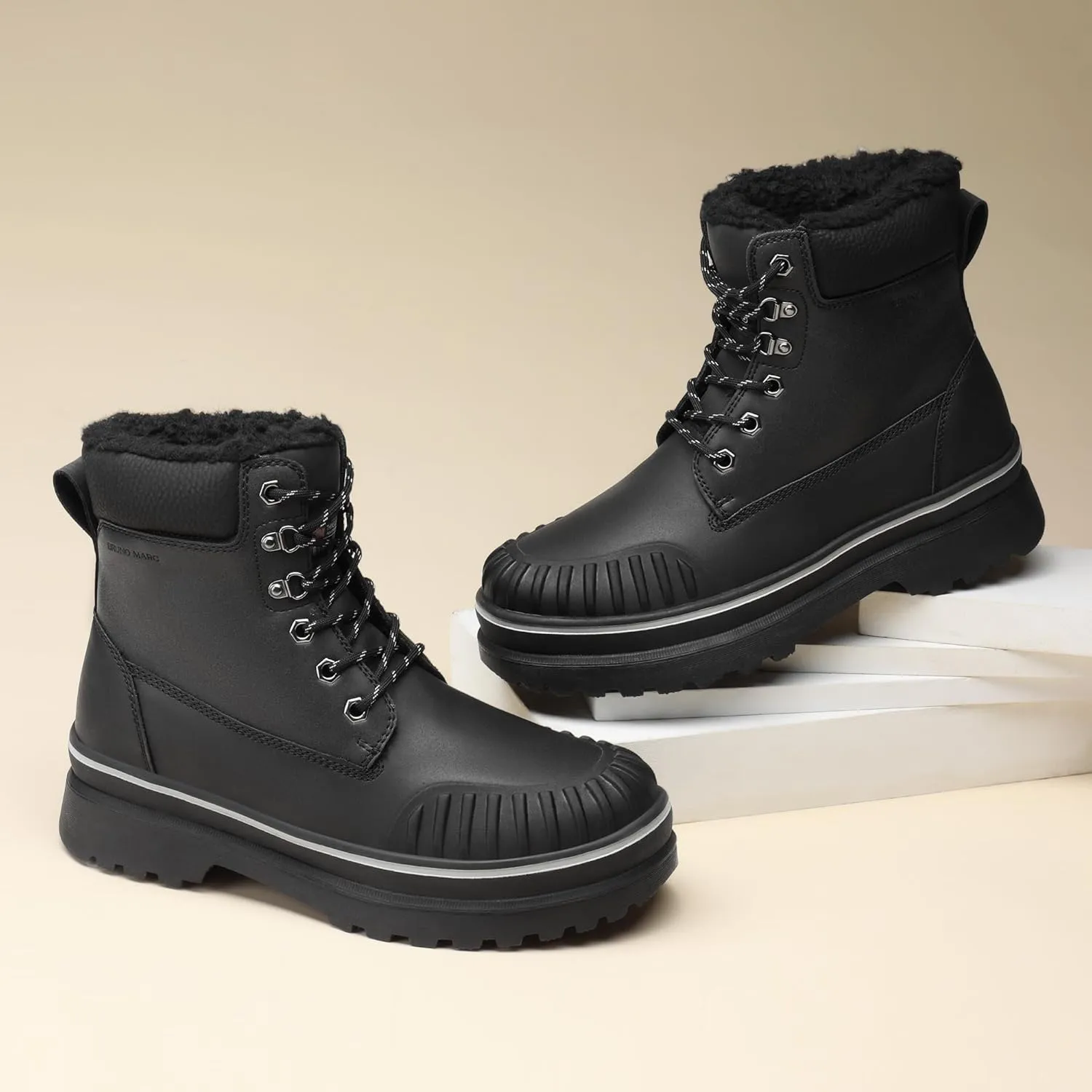 Bruno Marc Men's Snow Winter Insulated Waterproof Outdoor Boots