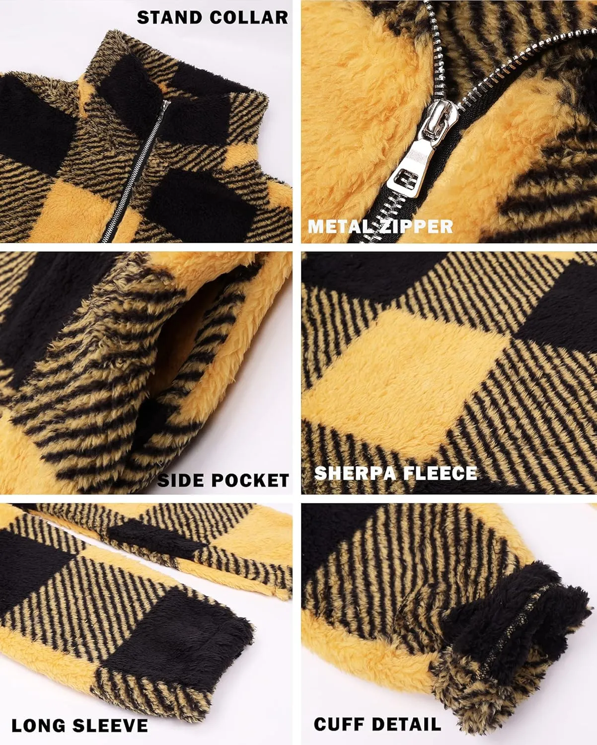 BTFBM Women Sherpa Pullover Quarter Zip Long Sleeve Fluffy Soft Fleece Jackets Sweaters Sweatshirts Hoodies Outwear Coat