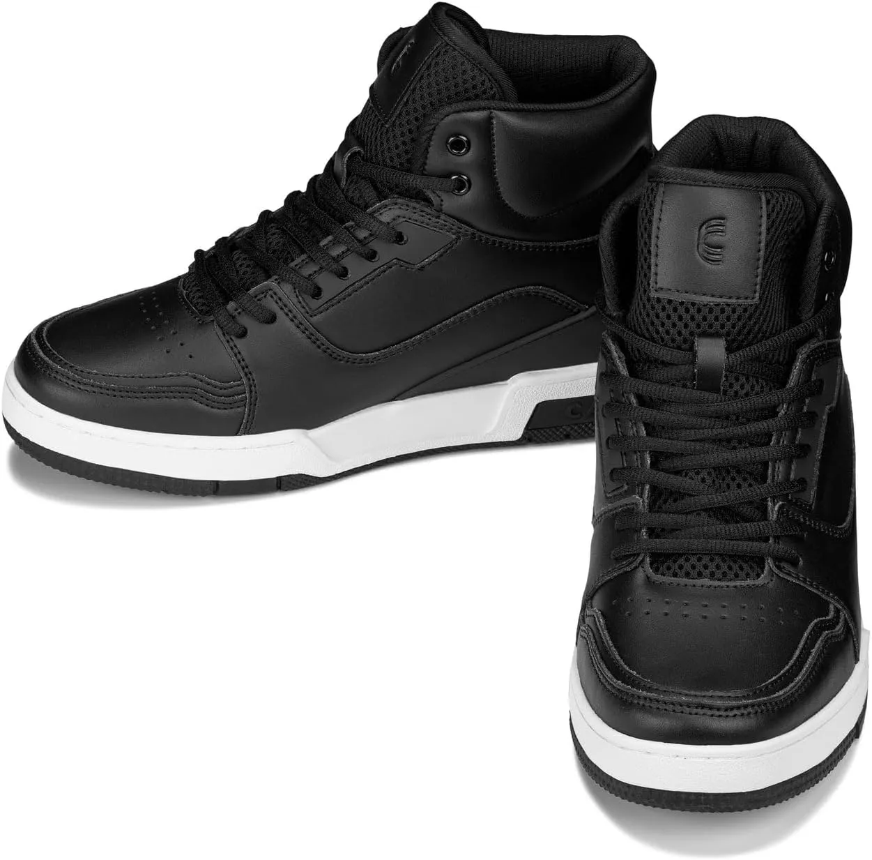 CALTO Men's Invisible Height Increasing Elevator Shoes - Lace-up Sporty High Top Sneakers - 3 Inches Taller