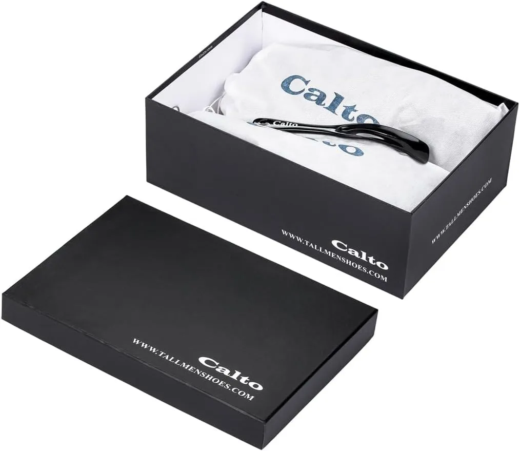 CALTO Men's Invisible Height Increasing Elevator Shoes - Lace-up Sporty High Top Sneakers - 3 Inches Taller