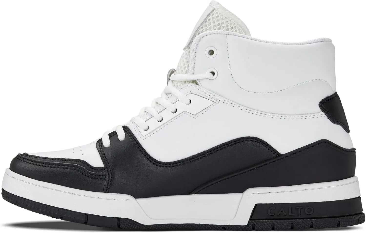 CALTO Men's Invisible Height Increasing Elevator Shoes - Lace-up Sporty High Top Sneakers - 3 Inches Taller