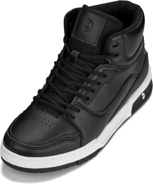 CALTO Men's Invisible Height Increasing Elevator Shoes - Lace-up Sporty High Top Sneakers - 3 Inches Taller
