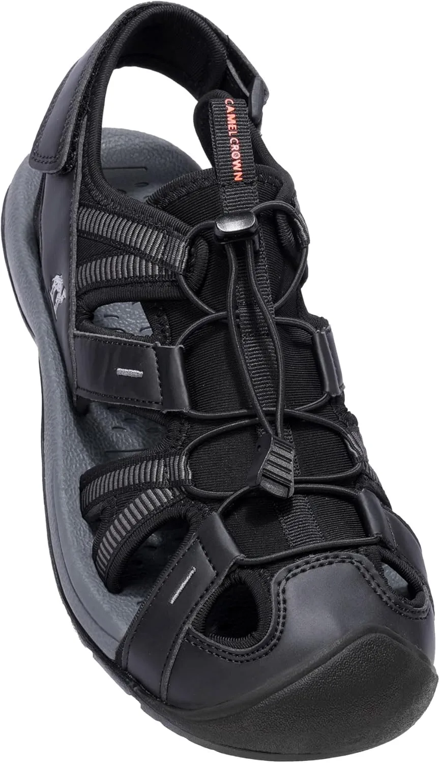 CAMEL CROWN Hiking Sandals for Men Waterproof Closed Toe Water Sandals Athletic Outdoor Sandals Adjustable Summer Sandals for Beach Sport Fishing Walking