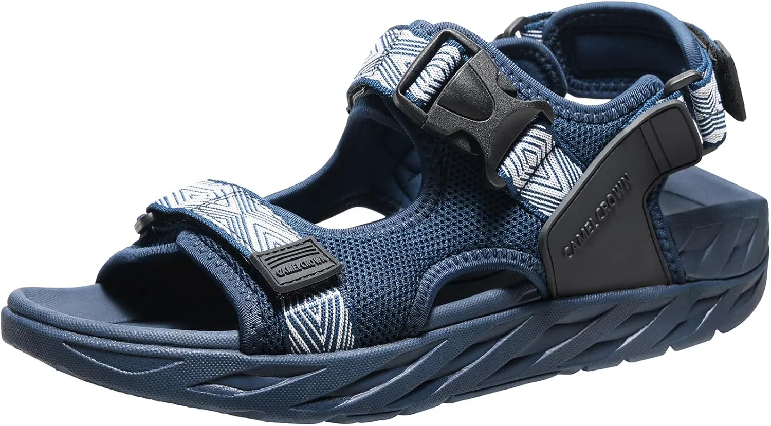 CAMEL CROWN Hiking Sandals for Men with Adjustable Strap Man Walking Sandal Arch Support Sports Sandals Breathable Mesh Beach Sandal