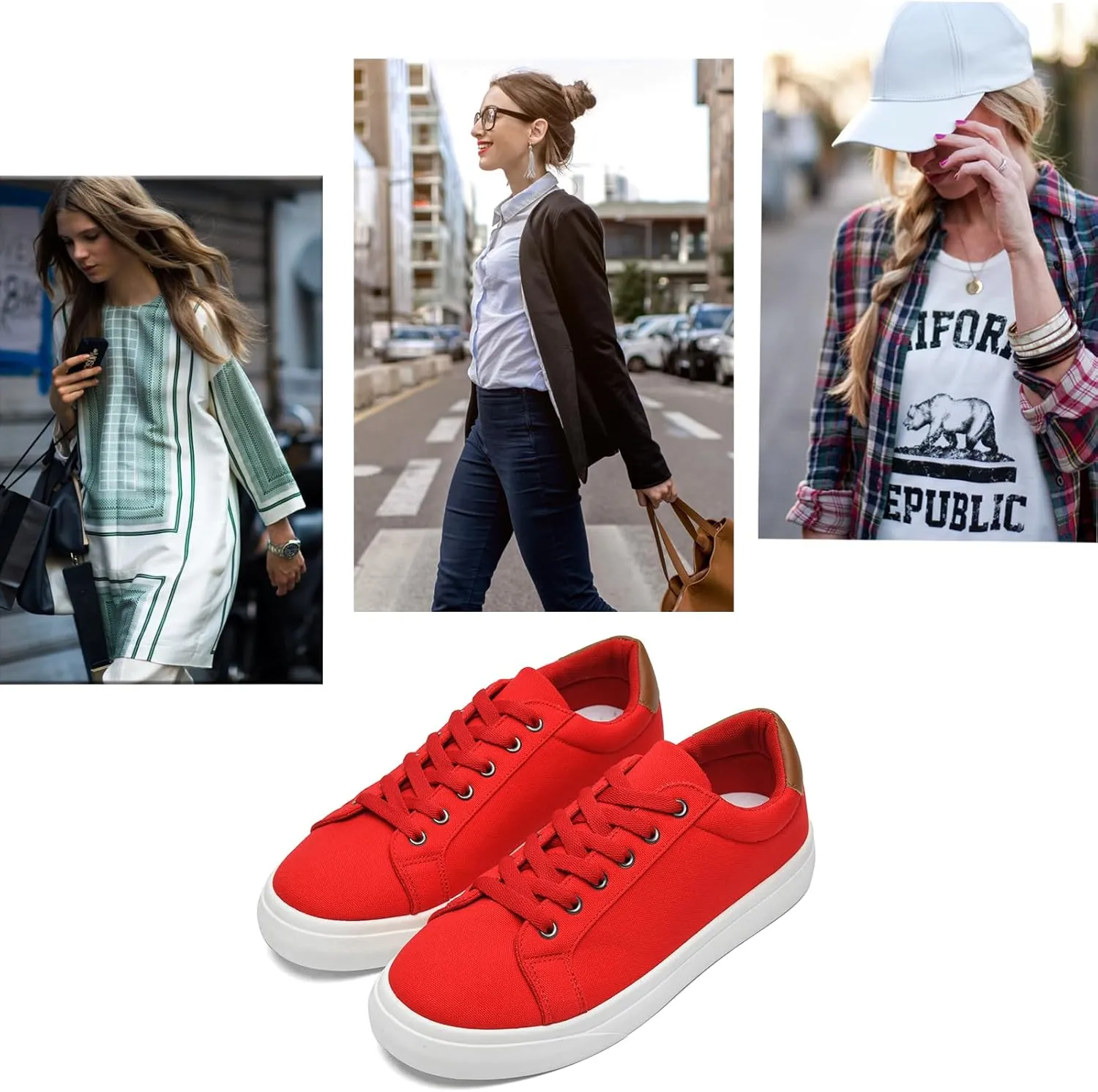 Canvas Shoes for Women and Men Low Top Lace Up Shoes Comfortable Tennis Shoes, Women's Fashion Sneakers Classic Casual Shoes