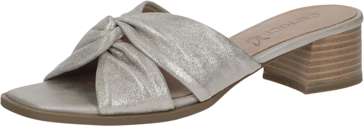 CAPRICE Women's Mules 9-9-27204-28 G Width, Lt Grey Comb, 8.5 Women