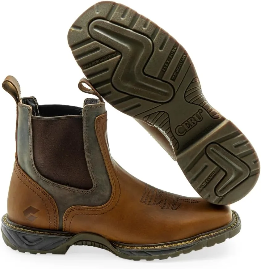 CEBU | BC Thunder | Boots For Men | Handcrafted | Made of 100% Premium Leather | For Heavy-duty Tasks | Caramel Color