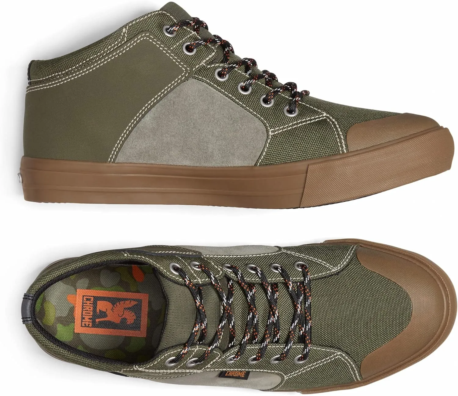 Chrome Industries Southside 3.0 Sneakers - High-Top Mid-Rise Bike Shoes with Panaracer Outsole and Reinforced Nylon Shank