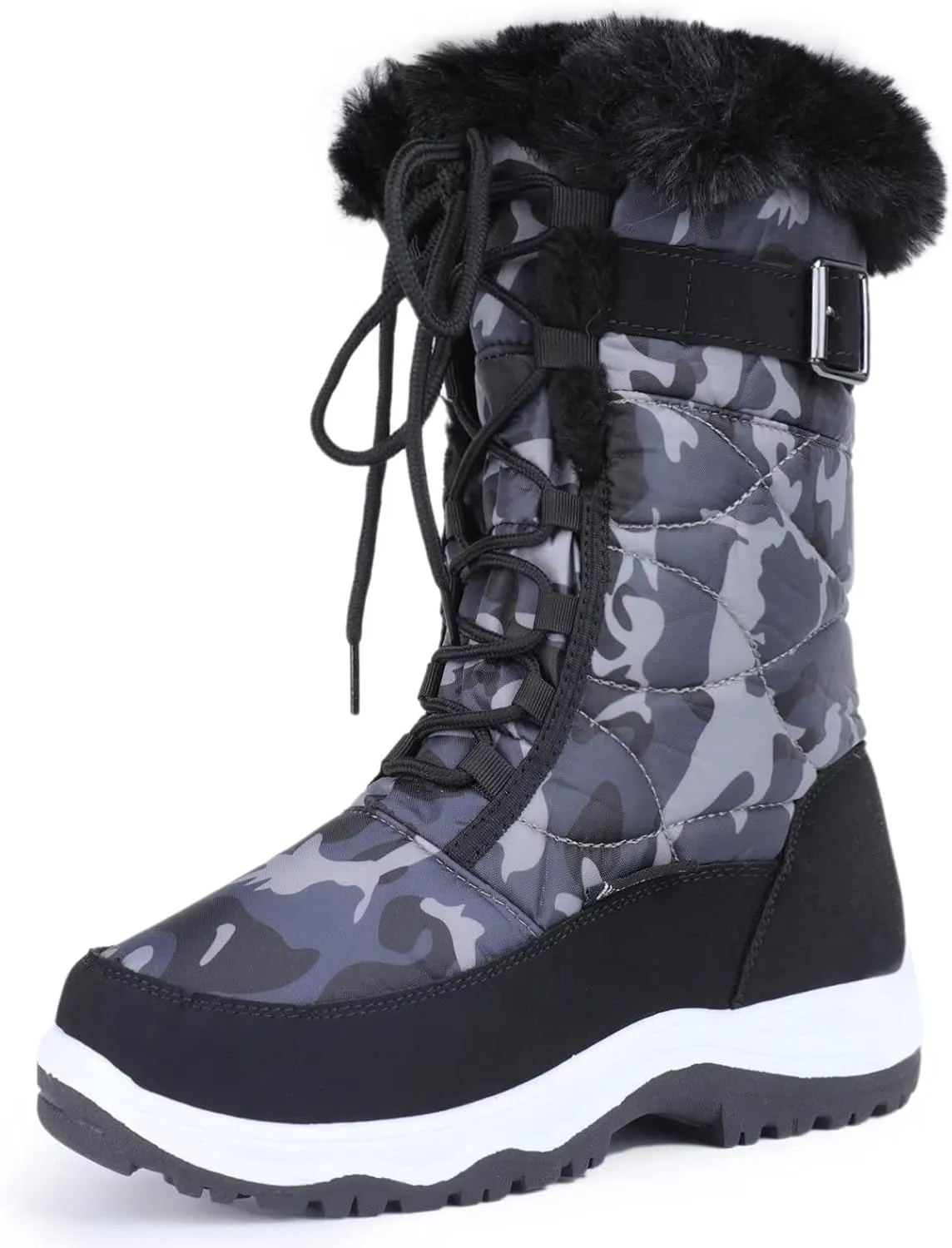 CIOR Women's Snow Boots Winter II Water-Resistant Fur Lined Frosty Warm Anti-Slip Boot U120WMX001-0429