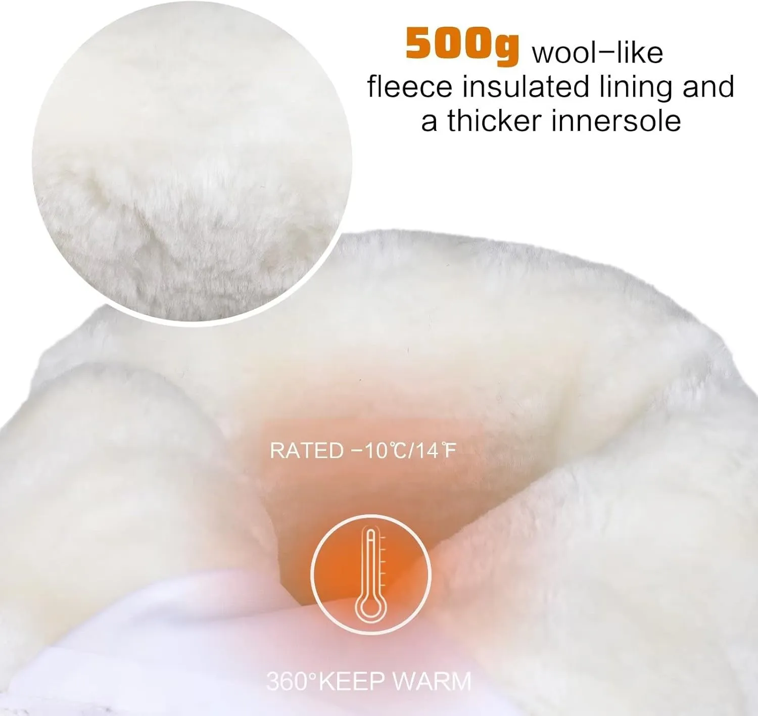 CIOR Women's Snow Boots Winter II Water-Resistant Fur Lined Frosty Warm Anti-Slip Boot U120WMX001-0429