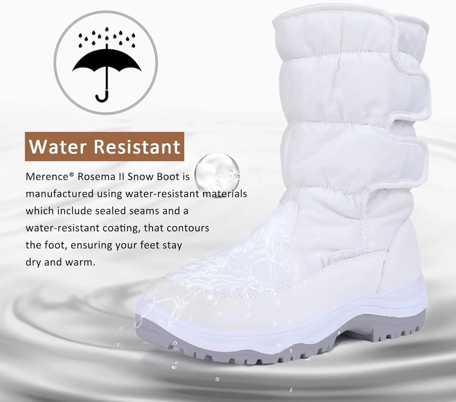 CIOR Women's Snow Boots Winter II Water-Resistant Fur Lined Frosty Warm Anti-Slip Boot U120WMX001-0429