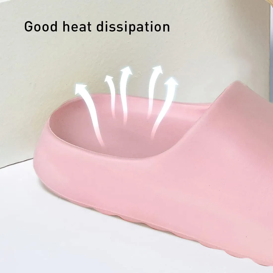 Cloud Slides for Women and Men, Platform Slides Slippers, Non-Slip Quick Drying Soft Lightweight Shower Shoes, Thick Sole Open Toe Slides Sandals for Indoor & Outdoor