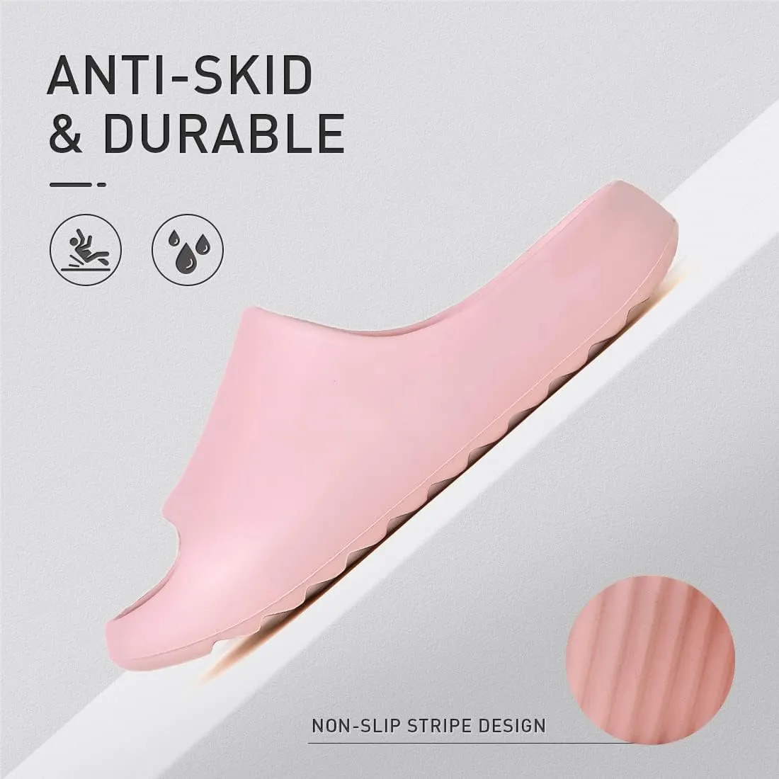 Cloud Slides for Women and Men, Platform Slides Slippers, Non-Slip Quick Drying Soft Lightweight Shower Shoes, Thick Sole Open Toe Slides Sandals for Indoor & Outdoor