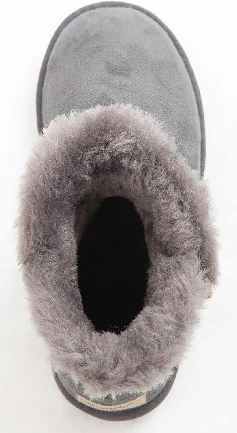 CLPP'LI Women's Mini Bailey Button Snow Boots