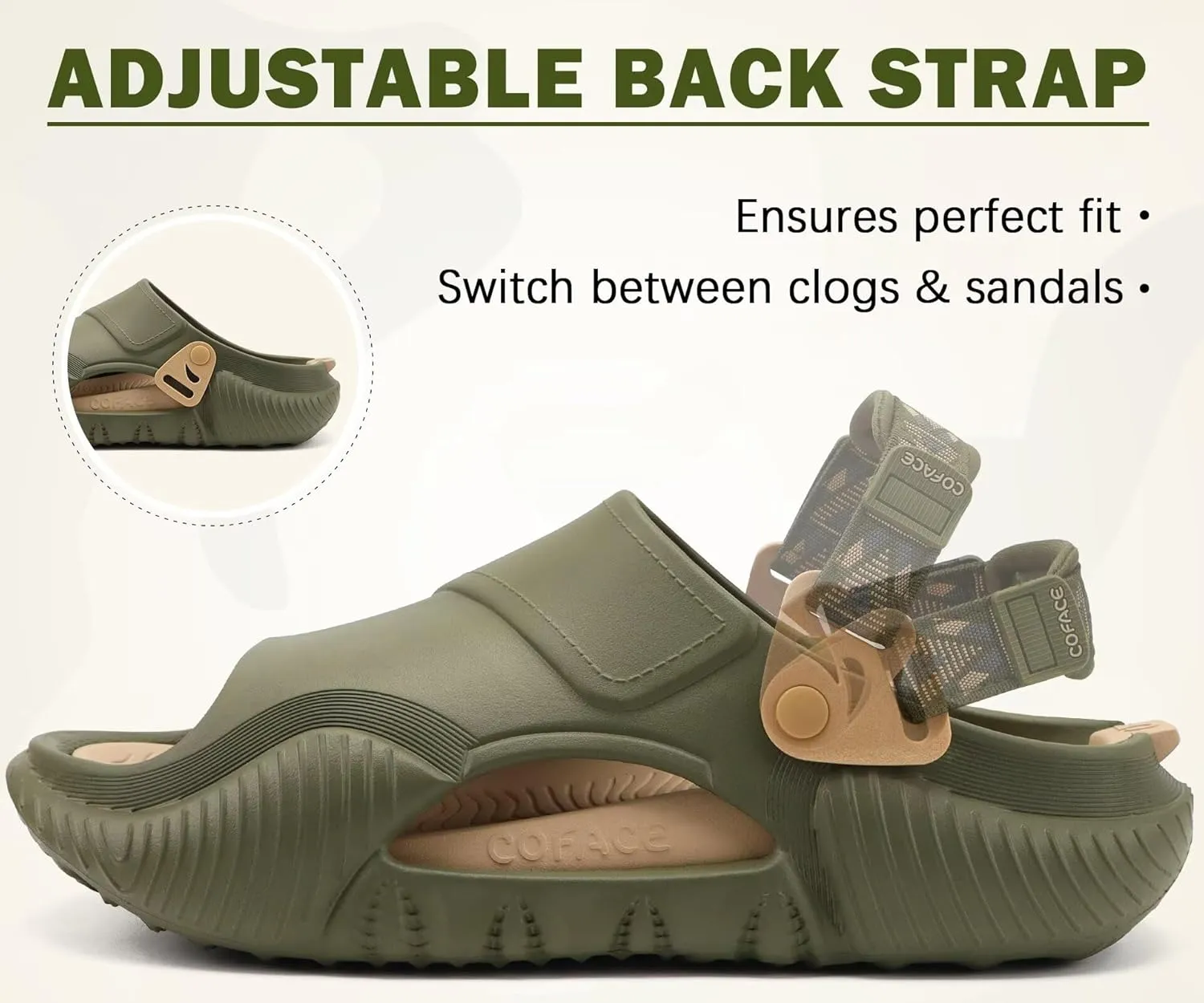 COFACE Mens Orthotic Clogs Orthopedic Mules for Men Recovery Sandals Man Plantar Fasciitis Summer Casual Size 7-15