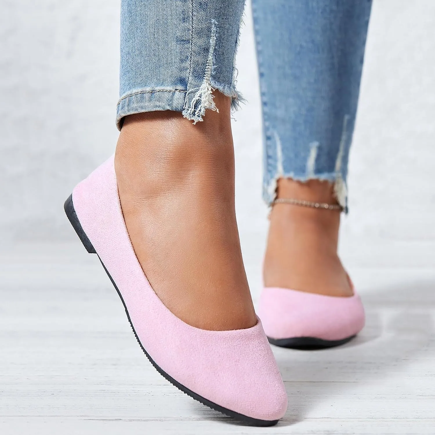 Comfortable & Light-Weight Flat Women's Shoes Pointed Toe Ballet Shoes for Women Slip On Comfortable Dress Work Walking Casual