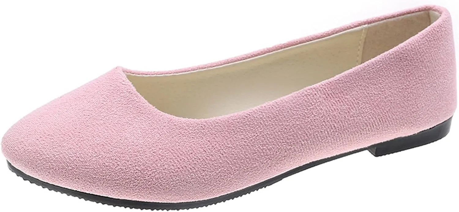 Comfortable & Light-Weight Flat Women's Shoes Pointed Toe Ballet Shoes for Women Slip On Comfortable Dress Work Walking Casual