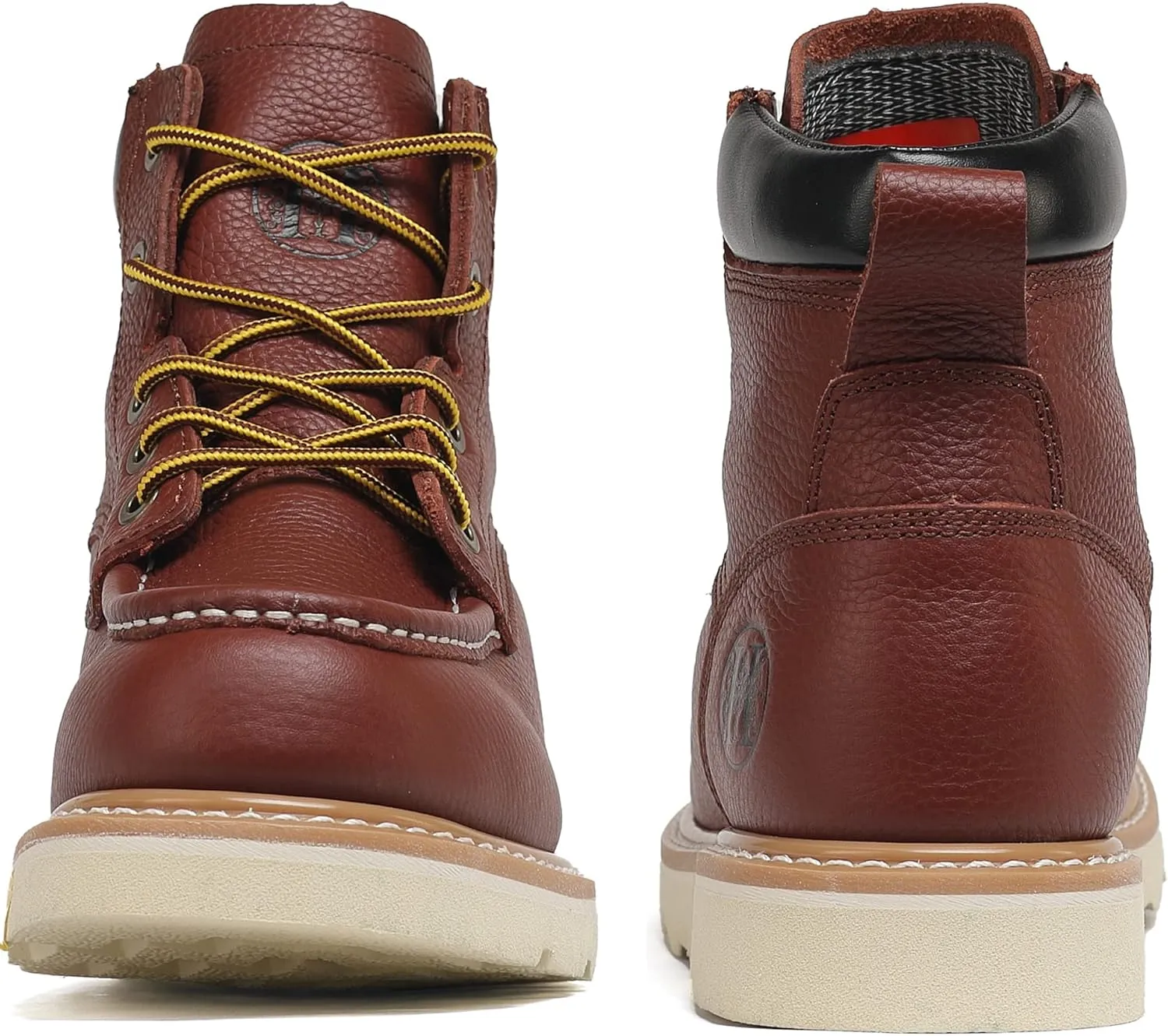 CONRAD Men's Moc Toe Safety Work Boots: 6" & 8" Soft Toe, Composite Toe, Waterproof, Slip Resistant, Puncture-proof EH Safety Boots