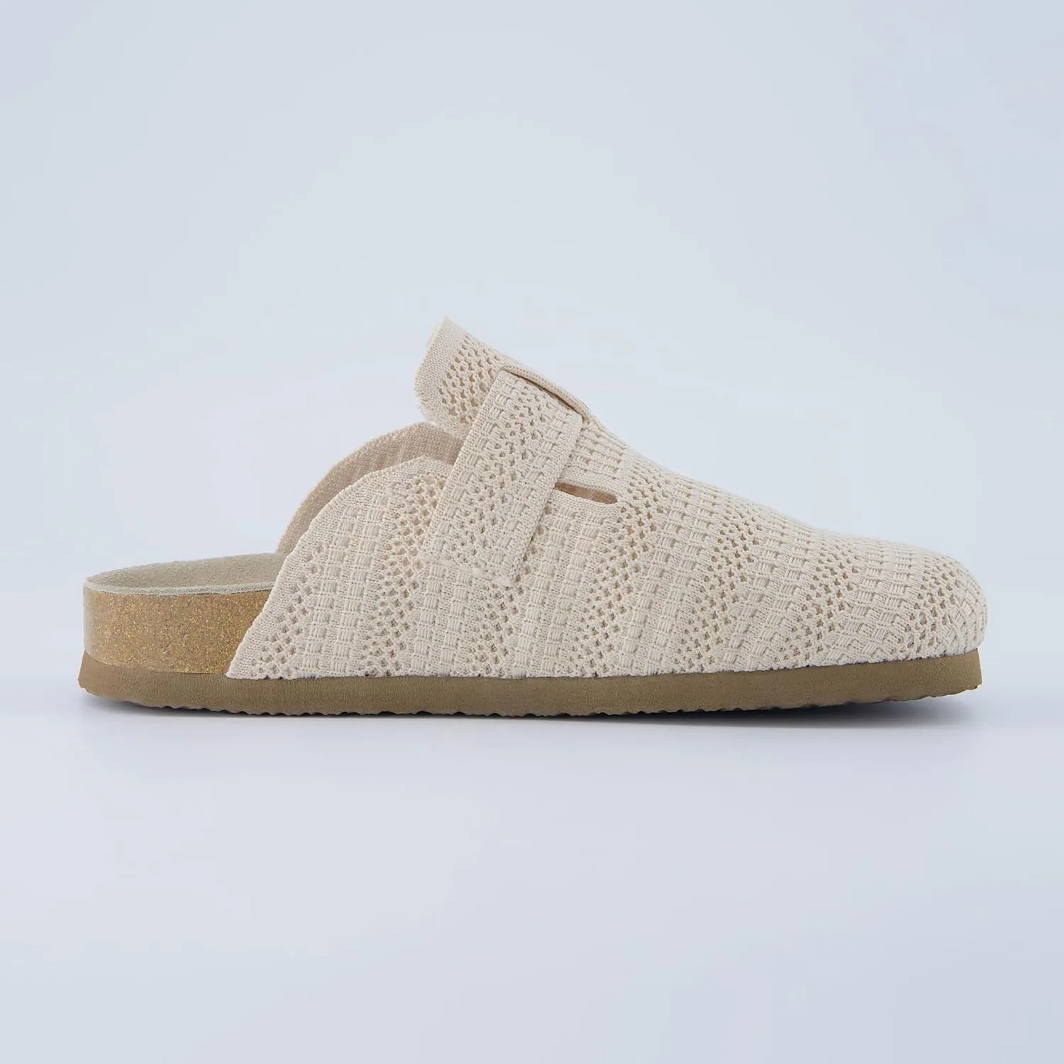 CUSHIONAIRE Dumbo Slip-On Clogs for Women with Textured Knit Upper, Adjustable Buckle, and Cushioned Footbed – Stylish and Comfortable Women's Shoes