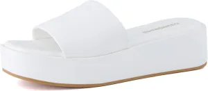CUSHIONAIRE KUDOS Women’s Platform Sandals – Wedge Sandals for Women, Comfortable Slip-On Shoes, Dressy Summer Sandals with Cushioned Footbed
