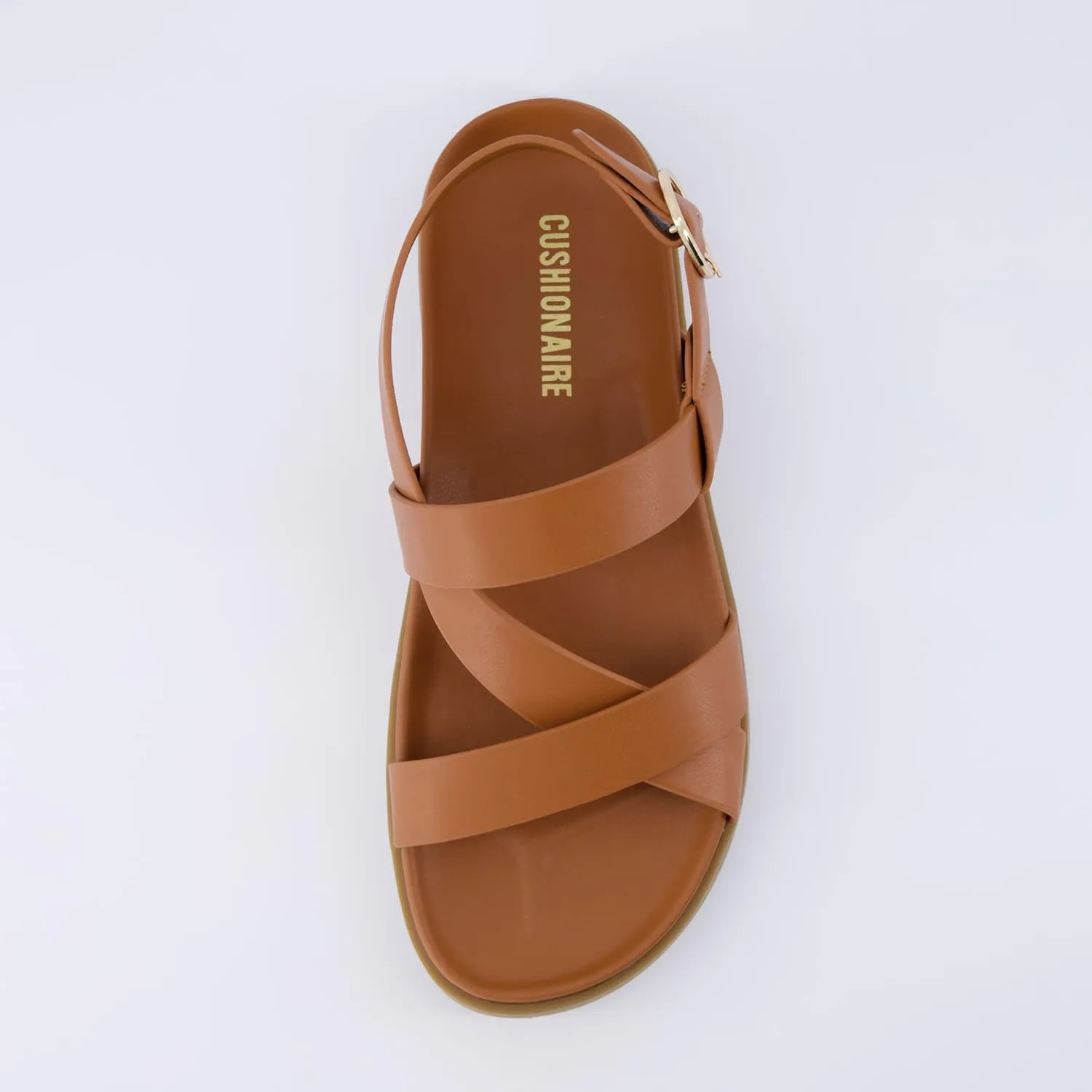 CUSHIONAIRE Women's Eve footbed sandal with  Comfort, Wide Widths Available