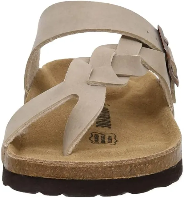 CUSHIONAIRE Women's Libby Cork footbed Sandal with  Comfort and Wide Widths Available,