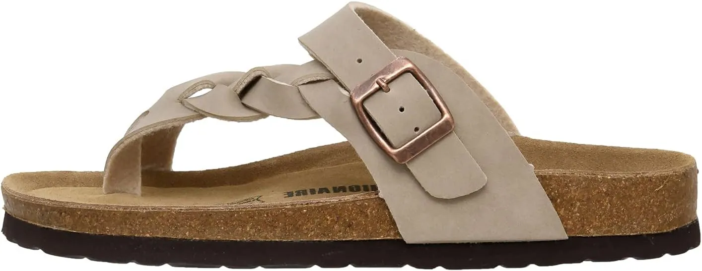 CUSHIONAIRE Women's Libby Cork footbed Sandal with  Comfort and Wide Widths Available,