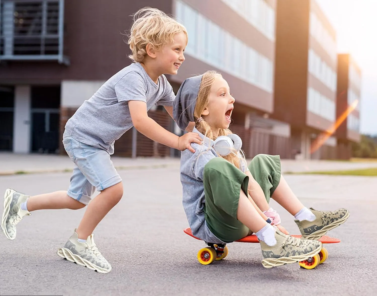 DADAWEN Toddler/Little Kid Boys Girls Lightweight Breathable Sneakers Strap Athletic Tennis Shoes for Running Walking