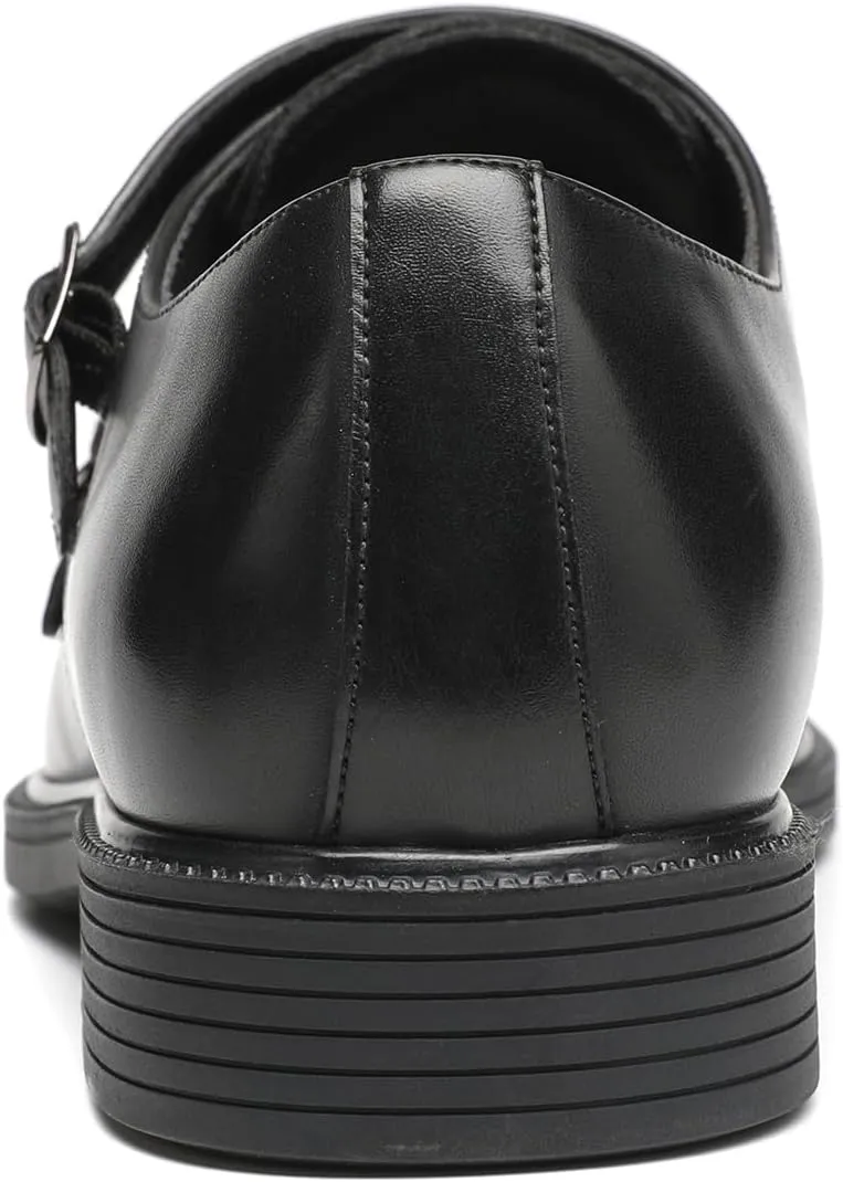 DECARSDZ Men's Classic Retro Double Monk Strap Casual Dress Loafer Shoes Comfortable for Business and Wedding Slip On Loafers
