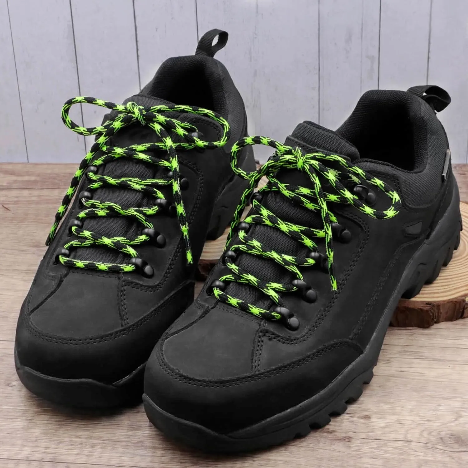 DELELE 2 Pair Round Wave Shape Non Slip Heavy Duty and Durable Outdoor Climbing Shoelaces Hiking Shoe Laces Shoestrings