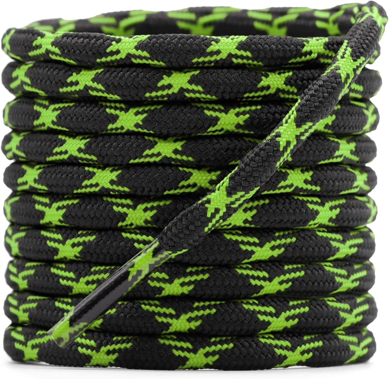 DELELE 2 Pair Round Wave Shape Non Slip Heavy Duty and Durable Outdoor Climbing Shoelaces Hiking Shoe Laces Shoestrings