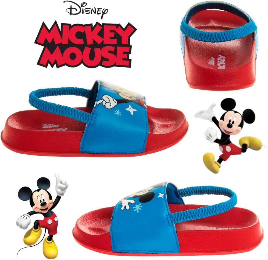 Disney Minnie Mickey Encanto Lightning McQueen Lilo n Stich Slides Backstrap Slip-On Beach Sandals (Toddler/Little Kid)