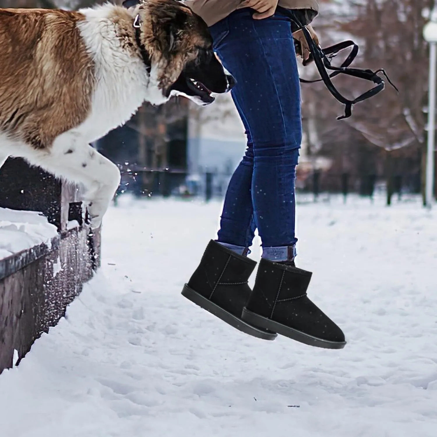 DKSUKO Women's Classic Waterproof Snow Boots Winter Boots